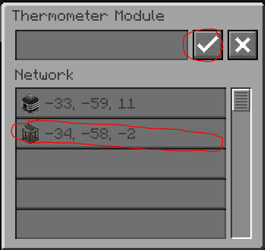 Sélection de l'interface