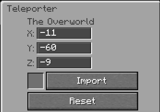 Teleporter Interface